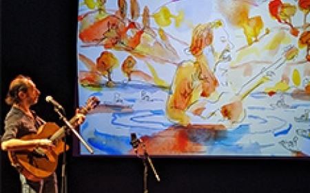 Concert dessiné avec Alfred et JP Nataf du groupe “Les Innocents”